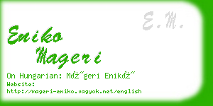 eniko mageri business card